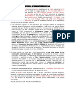 Acta de Intervención Policial Covi2019 para Sidpol