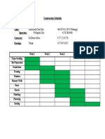 Construction Schedule