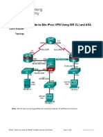 10.2.1.9 Lab - Configure A Site-to-Site IPsec VPN Using ISR CLI and ASA 5505 ASDM