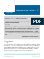 Implementation Guide 2310: Standard 2310 - Identifying Information