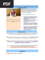 L Coste de Los Materiales y La Gestión de Stocks en Las Organizaciones