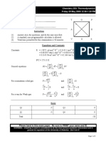 University of Waterloo Chemistry 254: Thermodynamics Term Test 1 Friday 29 May 2009 12:30-1:20 PM