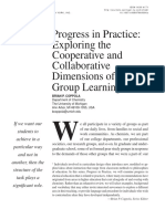 Progress in Practice: Exploring The Cooperative and Collaborative Dimensions of Group Learning