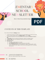 Elementary School Newsletter by Slidesgo