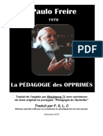 La Pedagogie Des Opprimes de Paulo Freire Public3a9 en 1970