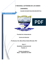 Silabo Investigación Descriptiva Derecho V SEMIPRESENCIAL