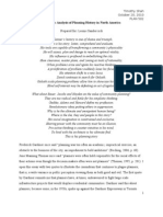 A Holistic Analysis of Planning History in North America: Timothy Shah October 20, 2010 PLAN 502