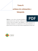 Algoritmos de Ordenación y PDF