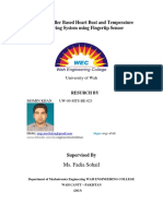 Microcontroller Based Heart Beat and Temperature Monitoring System Using Fingertip Sensor