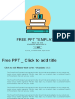 Alphabet Letter ABC Blocks On Books PowerPoint Templates Standard