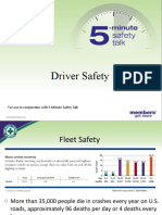 Driver Safety: For Use in Conjunction With 5-Minute Safety Talk