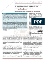 Perception of The Students Between The School's Support in Academics and Sports Towards The Promotion and Sustainability of Sports Activities