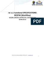 SE 5 1FUNCTIONAL SPECIFICATION W-PM-210-12 Work Order Approval