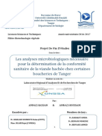 ONSSA - Les Analyses Microbiologique de La Viande Hachée PDF