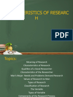 Characteristics of Research