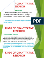 Kinds of Quantitative Research