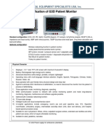 Specification of G3D Patient Monitor: Medical Equipment Specialists Usa, Inc