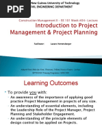 EE 101 Introduction To Project Management & Project Planning