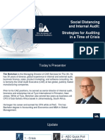 Social Distancing and Internal Audit: Strategies For Auditing in A Time of Crisis