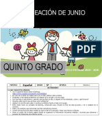 Planeacion Junio 5to Grado 2019 2020