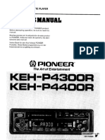 Owner's Manual - Tape Deck Pioneer KEH-P4300R & KEH-P4400R