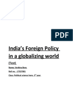 India's Foreign Policy in A Globalizing World: (Test)