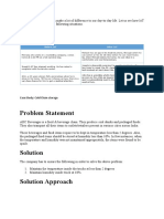 Problem Statement: Case Study: Cold Chain Storage