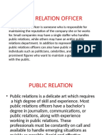 Public Relation Officer