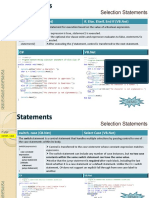Selection Statements: If, Else Switch, Case