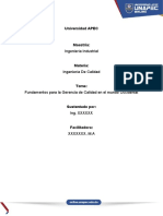 Ensayo Fundamentos para La Gerencia de Calidad en El Mundo Occidental