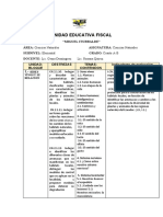 Indicadores de Evaluacion de Ciencias Naturales