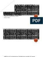 Homans' Sign Vascular Disease: Prepared By: Rachelle Ann R. Recio II-Nur7, RLE 1