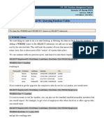 Lab 02: Querying Database Tables: 1. WHERE Clause