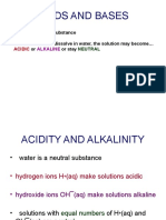 Acidity and Alkalinity