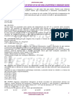 Exercícios e Gabarito de Clapeyron