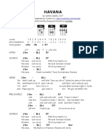 HAVANA - Ukulele Chord Chart PDF