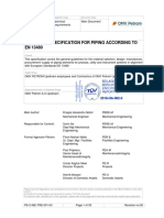 PE-O-ME-TRE-001-00 Technical Specification For Piping According To EN 13480 PDF