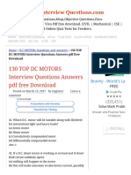 130 TOP DC MOTORS Interview Questions Answers PDF Free Download D.C.MOTORs Q