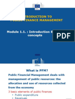 Introduction To Public Finance Management: Module 1.1.: Introduction & Key Concepts