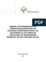 Manual de Supervisão de Estágio e Diretrizes para o Estagiário Curso de Psicologia Março 2017