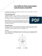 LAB #04: Analysis of Different Modes in Rectangular and Circular Resonators Using HFSS