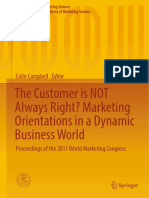 The Customer Is Not Always Right Marketing Orientationsin A Dyna 2017 PDF