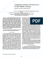 Performance Investigation of Space Diversity For A 28/38 GHZ Mimo Antenna