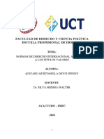 Normas de Derecho Internacional Aplicables A Los Titulos Valores