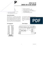 HT6116-70 Cmos 2K 8-Bit SRAM: Features