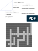 Crucinúmero de Múltiplos Y Divisores Cuarto 14 de Mayo