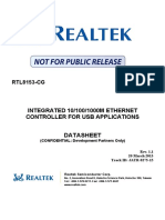 INTEGRATED 10/100/1000M ETHERNET Controller For Usb Applications