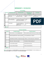 WORKSHEET 1 - Introductions: First Meetings