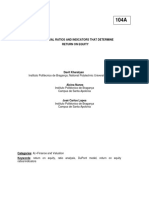 Financial Ratios and Indicators That Determine Return On Equity