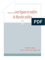 Les Recours Légaux, Marchés Publics.